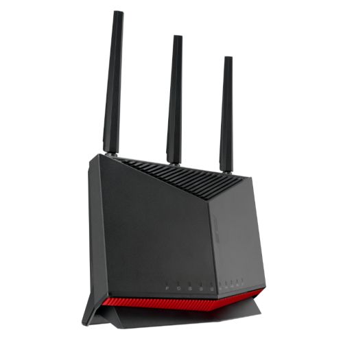 Asus (RT-BE86U) BE6800 Dual Band Wi-Fi 7 Gigabit Router, 10G WAN/LAN, 2.5G Ports, 4K-QAM, MLO, AiMesh, 20G WAN/LAN Capacity Asus (RT-BE86U) BE6800 Dual Band Wi-Fi 7 Gigabit Router, 10G WAN/LAN, 2.5G Ports, 4K-QAM, MLO, AiMesh, 20G WAN/LAN Capacity